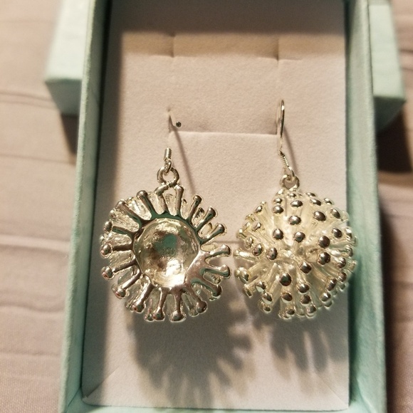 Silver Plated Firework Earrings - Picture 3 of 3